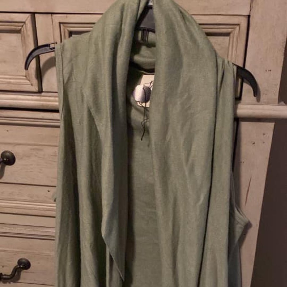Olive Green Long Cardigan